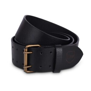 Genuine Black Cow Leather 2.5 Double Prong Kilt Belt