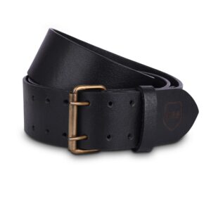 Genuine Black Cow Leather 2.5 Double Prong Kilt Belt