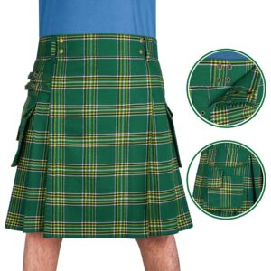 Irish National Green 16 oz Tartan Utility Kilt