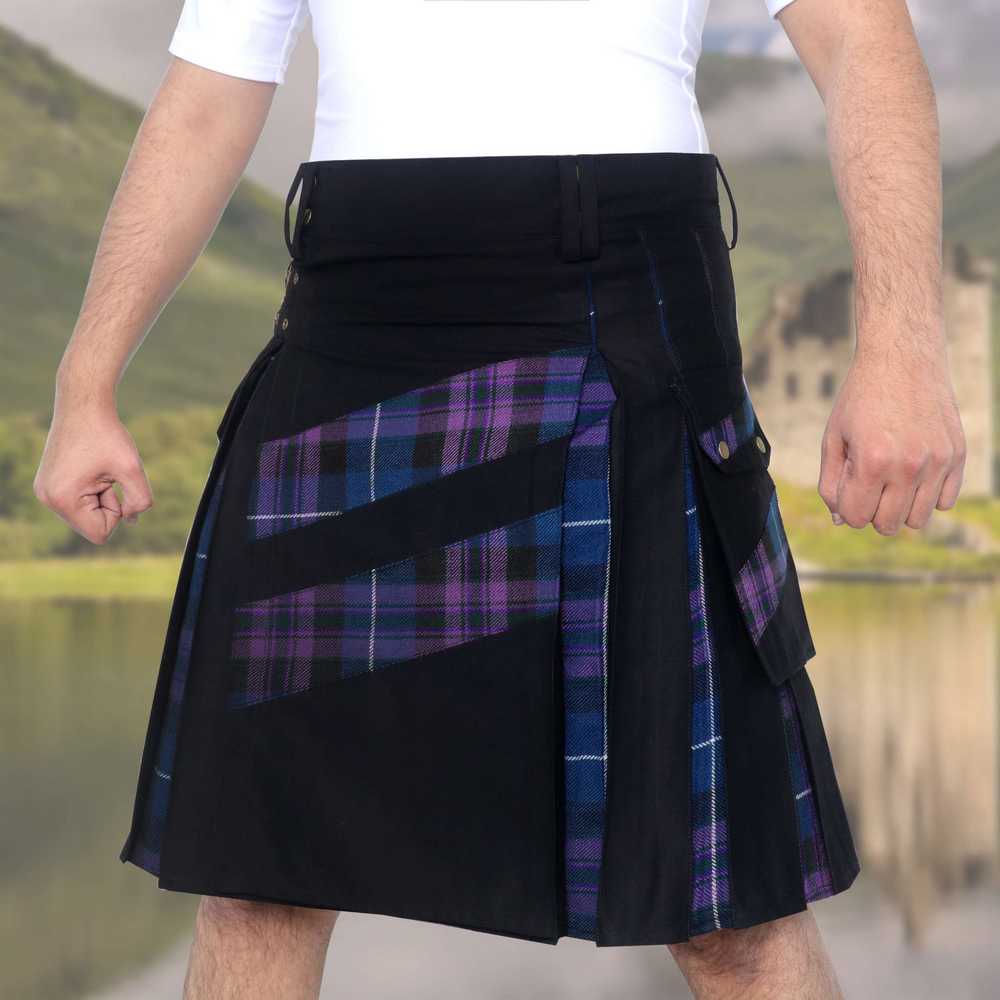 Irish Heritage Tartan Kilt Men Scottish 6 Piece Casual Kilt Outfit Sporran 