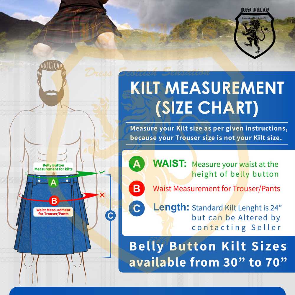 Black Cotton 8 pockets Gothic Kilt for Men - Image 9